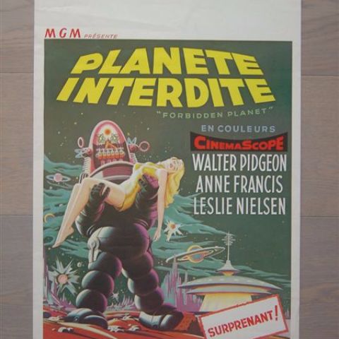 'Planete interdite' (Forbidden Planet) Belgian affichette